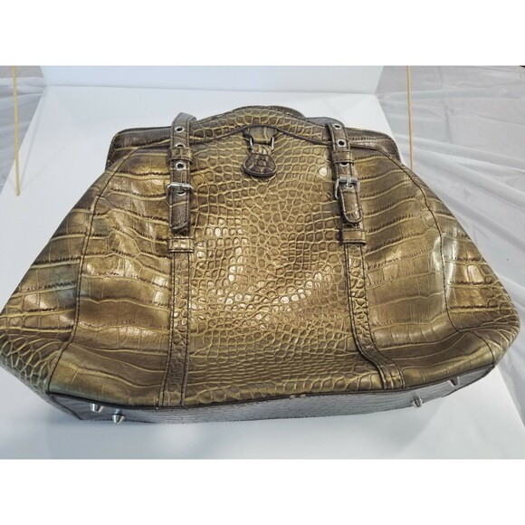 MX Hand Purse Alligator Style Pattern Gold - Picture 2 of 5